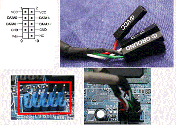 USB ön panel bağlantısı