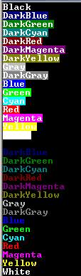 ConsoleColor renk değiştirme