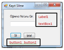 c# veritabanı veri silme