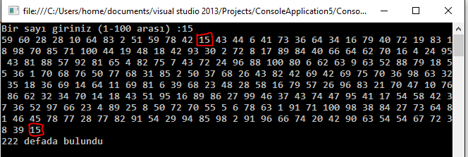 c# while döngüsü örnek sorular